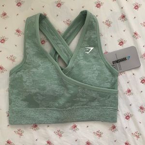 Gymshark camo seamless bra in green camo